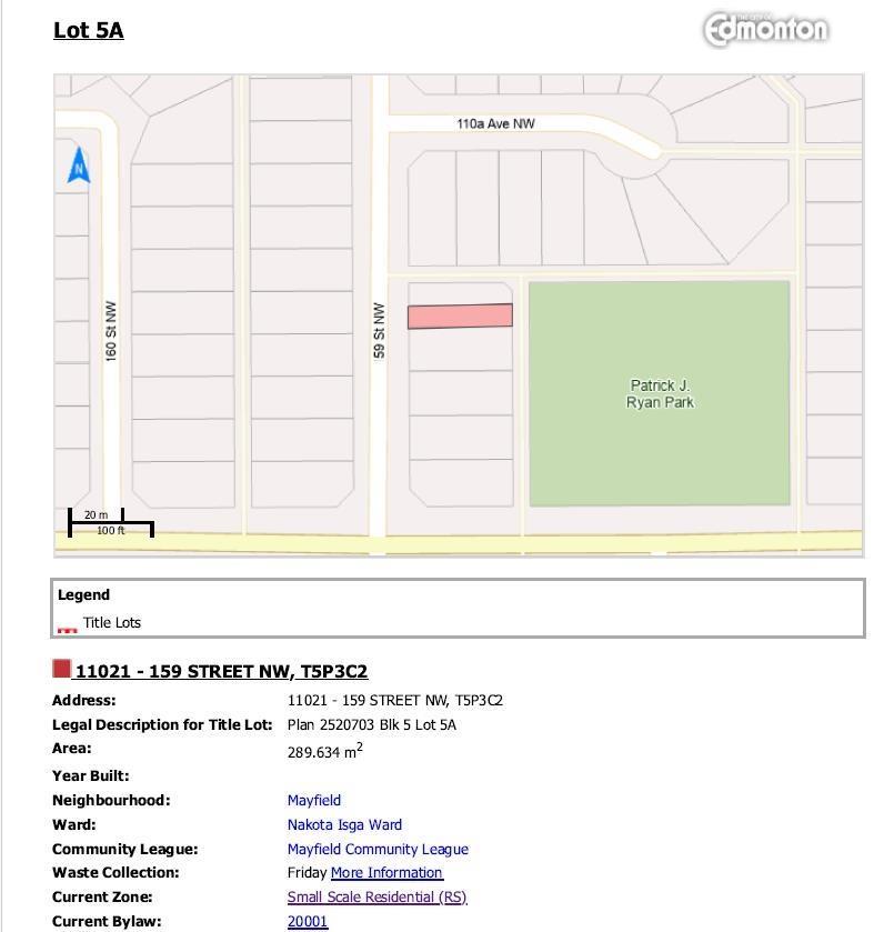 11021 159 ST NW, edmonton, Alberta