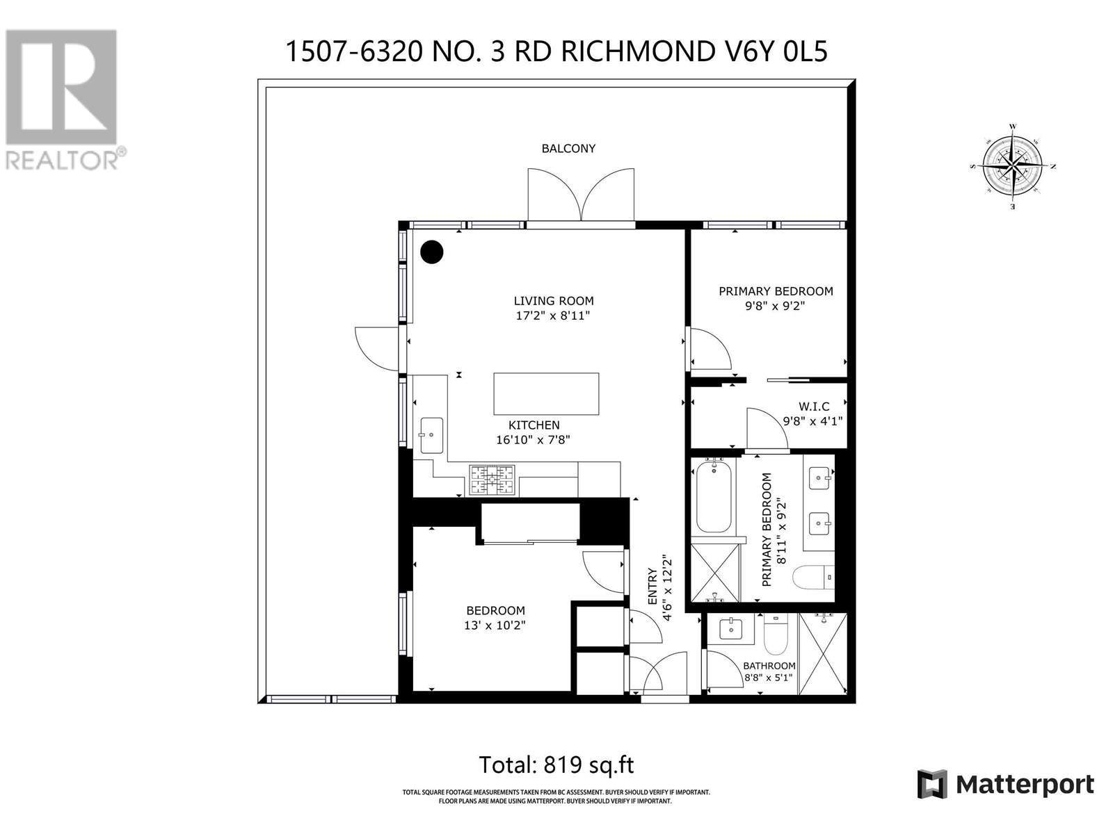 1507 6320 No. 3 Road, Richmond, British Columbia  V6Y 0L5 - Photo 8 - R3014890