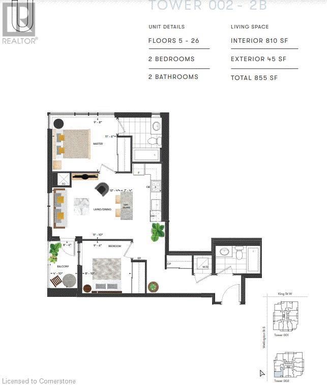 15 Wellington Street S Unit# 2909, Kitchener, Ontario  N2G 0E4 - Photo 4 - 40739915