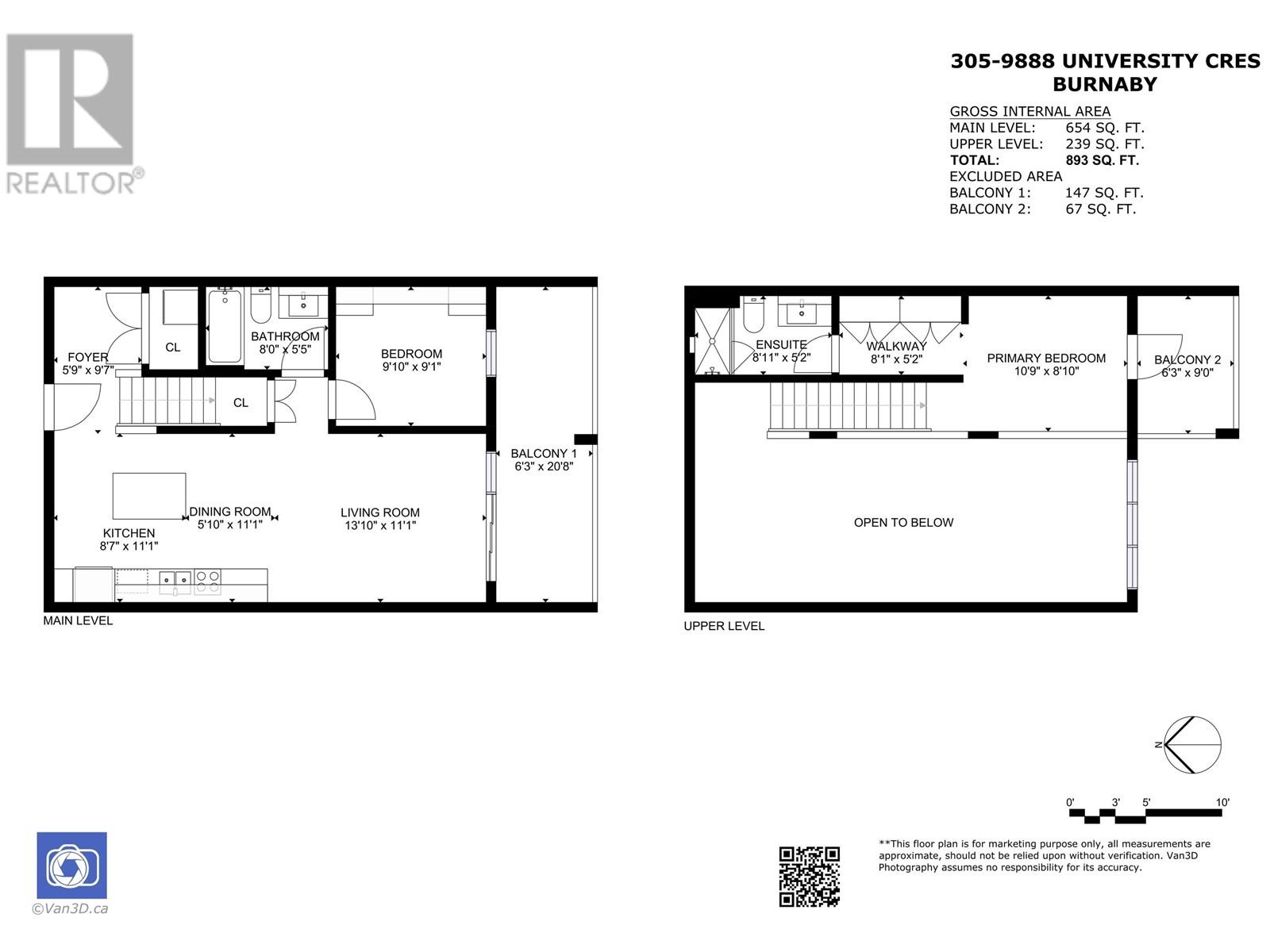 305 9888 University Crescent, Burnaby, British Columbia  V5A 0G4 - Photo 2 - R3013820
