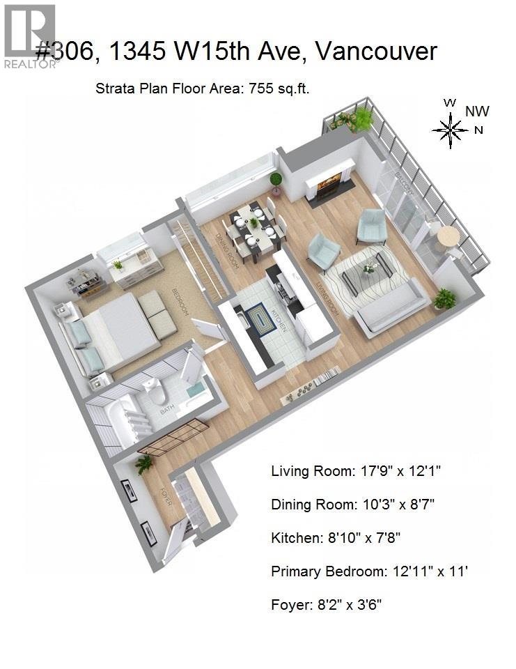 306 1345 W 15th Avenue, Vancouver, British Columbia  V6H 3R3 - Photo 2 - R3017649