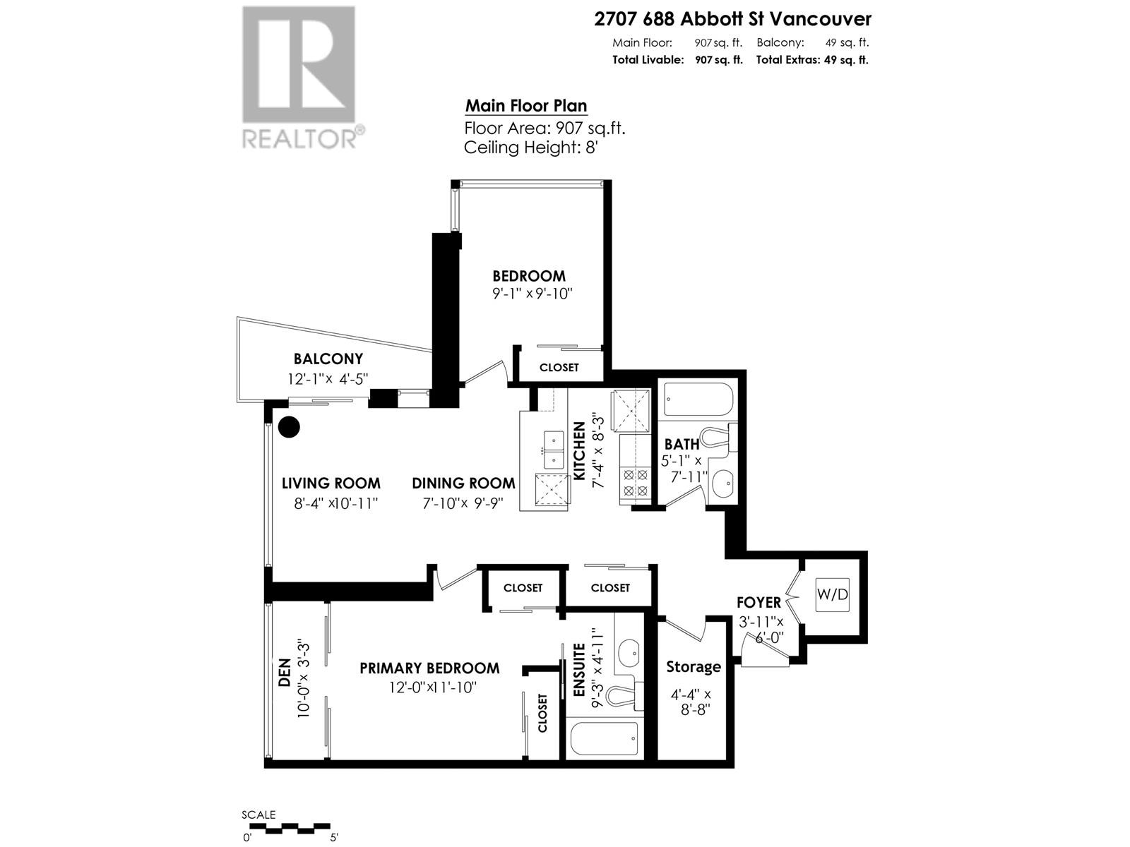 2707 688 Abbott Street, Vancouver, British Columbia  V6B 0B9 - Photo 9 - R3020713