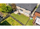 View from above of property featuring a pool