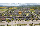 Aerial view of residential area