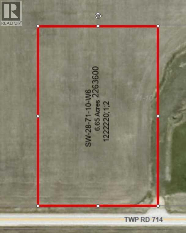 SW-28-71-10-W6, 6.65 acre parcel - Lot 2 off, county of, Alberta