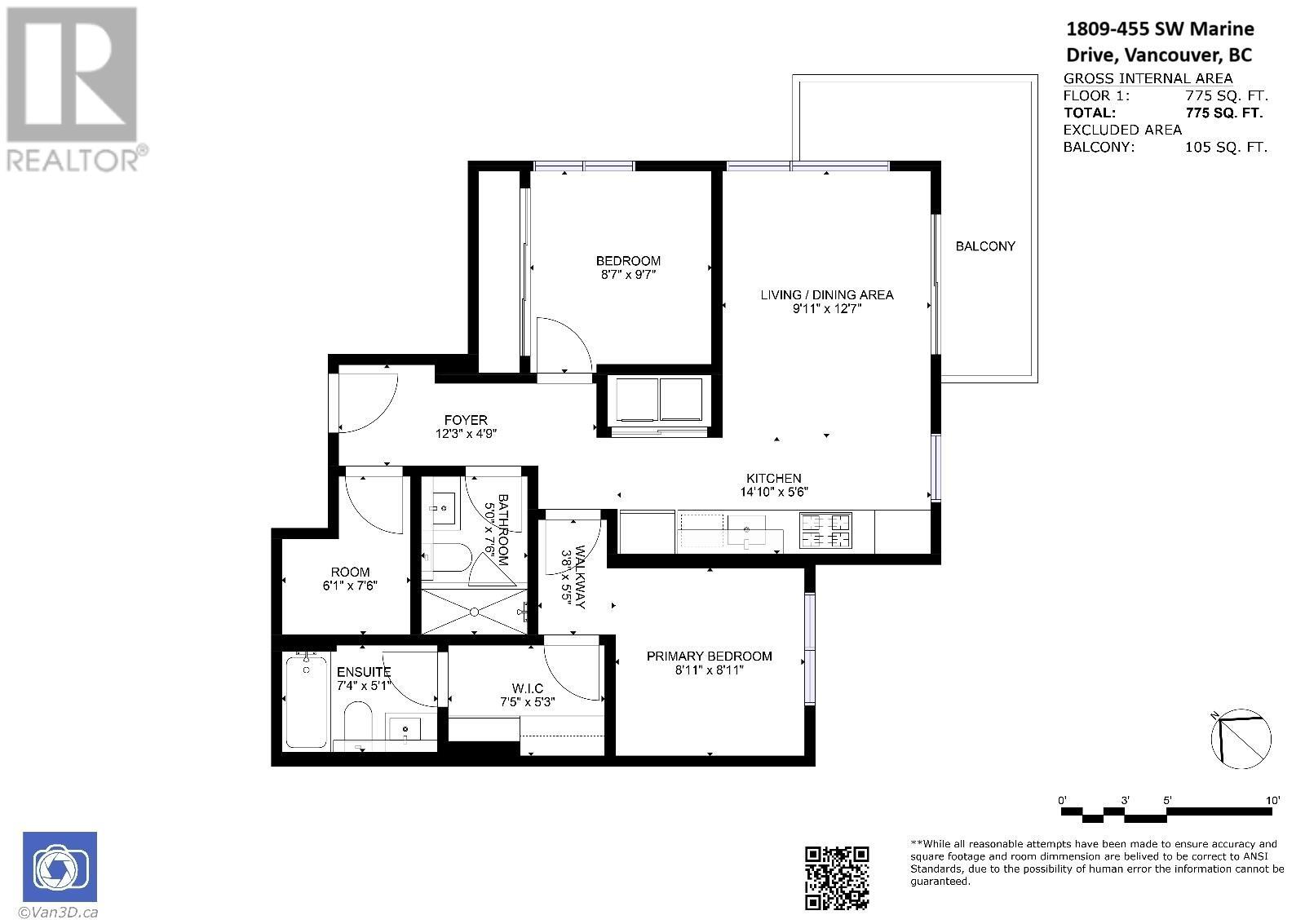 1809 455 Sw Marine Drive, Vancouver, British Columbia  V5X 0H3 - Photo 37 - R3022711