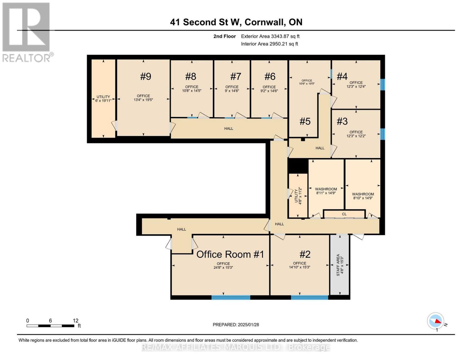 Upstairs/office Room 2 - 41 Second Street W, Cornwall, Ontario  K6J 1G3 - Photo 2 - X12299043