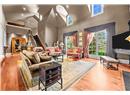 Living Room Showcases an 18-Foot Vaulted Ceiling
