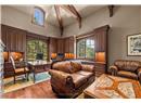Office with Vaulted Ceiling, Fireplace & Built-Ins