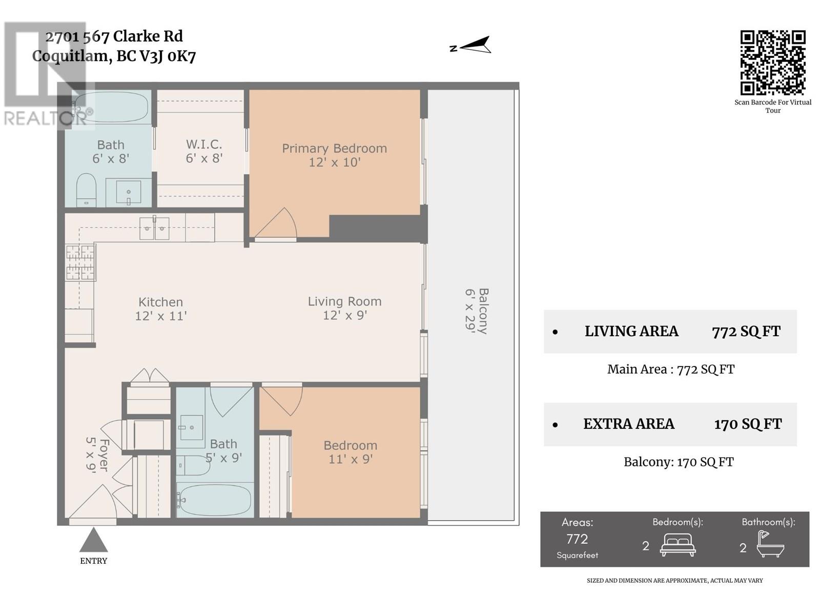 2701 567 Clarke Road, Coquitlam, British Columbia  V3J 0K7 - Photo 29 - R3032251