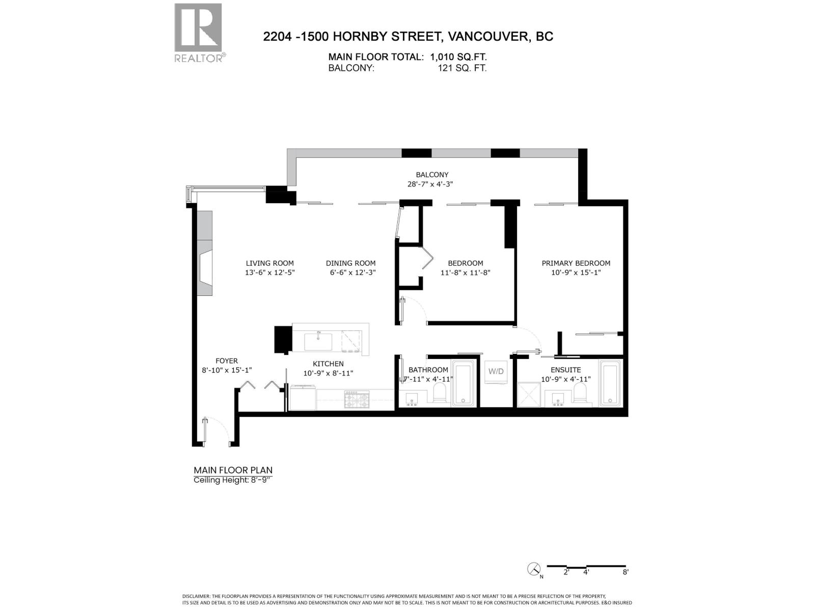 2204 1500 Hornby Street, Vancouver, British Columbia  V6Z 2R1 - Photo 12 - R3033815