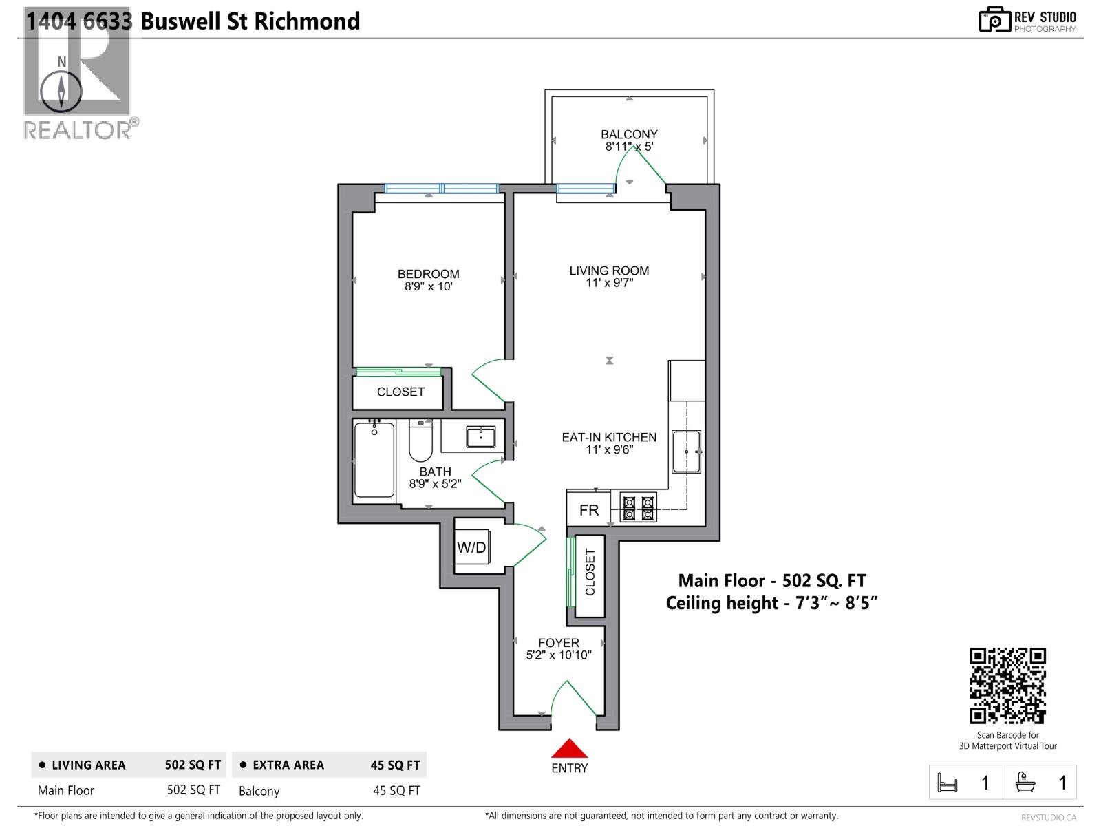 1404 6633 Buswell Street, Richmond, British Columbia  V6Y 0M3 - Photo 2 - R3040244