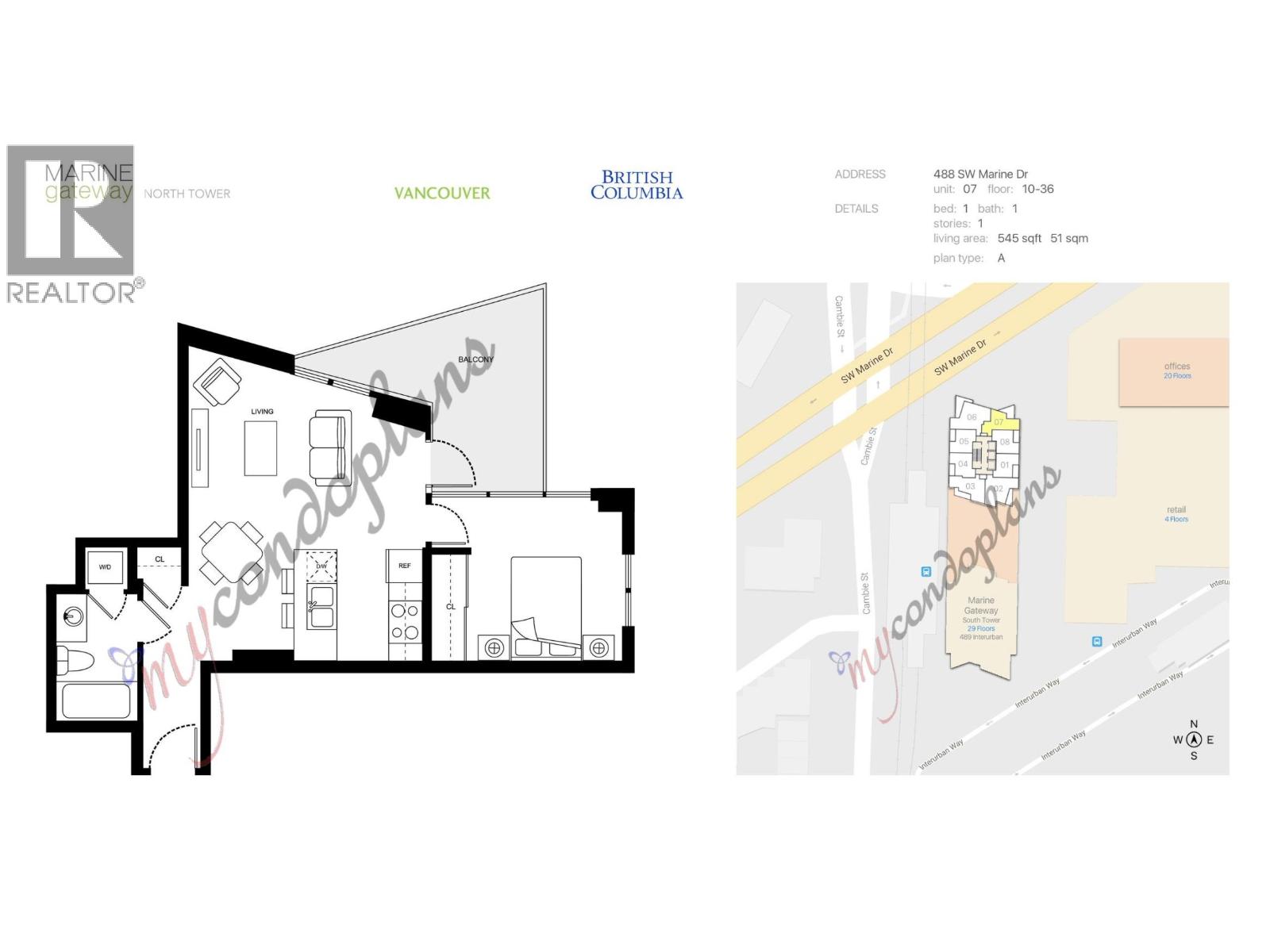 3207 488 Sw Marine Drive, Vancouver, British Columbia  V5X 0C6 - Photo 2 - R3040340