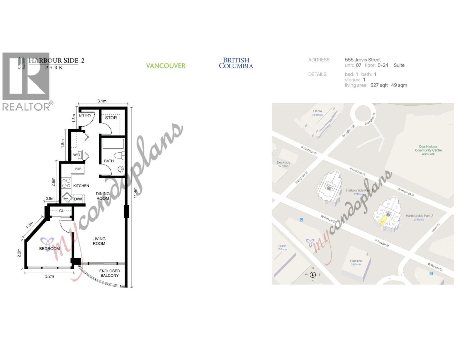 1607 555 Jervis Street, Vancouver, British Columbia  V6E 4N1 - Photo 13 - R3043769