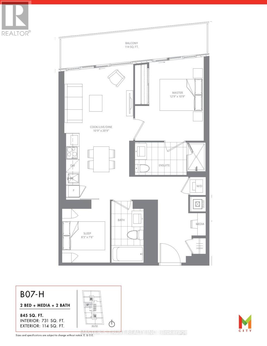 5207 - 3900 Confederation Parkway, Mississauga, Ontario  L5B 0M3 - Photo 3 - W12397272