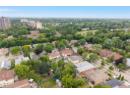 Aerial perspective of suburban area