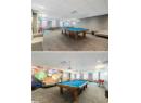 Playroom featuring a drop ceiling, pool table, and recessed lighting