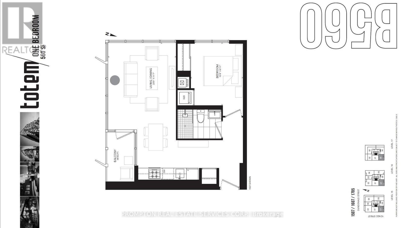 1607 - 17 Dundonald Street, Toronto, Ontario  M4Y 1K3 - Photo 5 - C12414391
