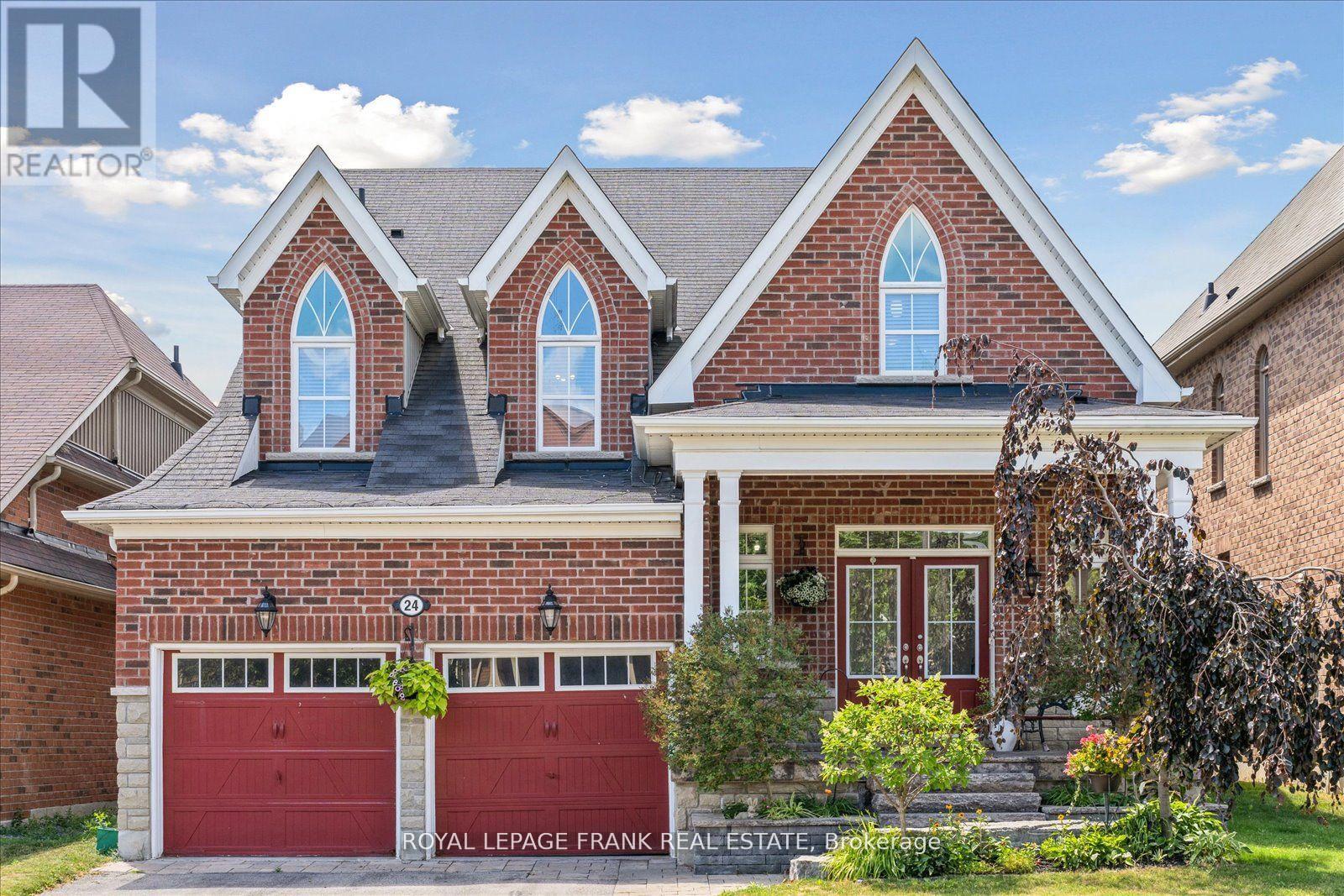 Welcome to 24 Burning Springs Place!!  A Rare Bungaloft in the Heart of Brooklin!  Tucked away on a quiet, family-friendly street in one of Durham's most sought-after communities, this beautifully maintained 3-bedroom, 3-bathroom bungaloft offers a unique blend of style, space, and function rarely found in Brooklin.  Offering 2,415 sq ft above grade, this home features a main-floor primary bedroom with a spacious walk-in closet and luxurious 5-piece ensuite  ideal for downsizers or those seeking main-floor living. The open-concept kitchen flows effortlessly into the bright and inviting family room, perfect for entertaining or relaxing with family. A separate dining room paired with a living room offers soaring ceilings that extend to the second floor adding a sense of grandeur and natural light.  Upstairs, you'll find two generously sized bedrooms, including one with a convenient Jack & Jill bathroom that opens to both the bedroom and the hallway  ideal for family or guests.  Enjoy your morning coffee on the charming front porch, or take a stroll through this vibrant neighborhood known for its strong sense of community, top-rated schools, and easy access to 407, shops, and amenities. This is a rare opportunity to own a bungaloft in Brooklin, where listings of this kind are few and far between. Don't miss your chance to make this beautiful home yours! (id:48254)