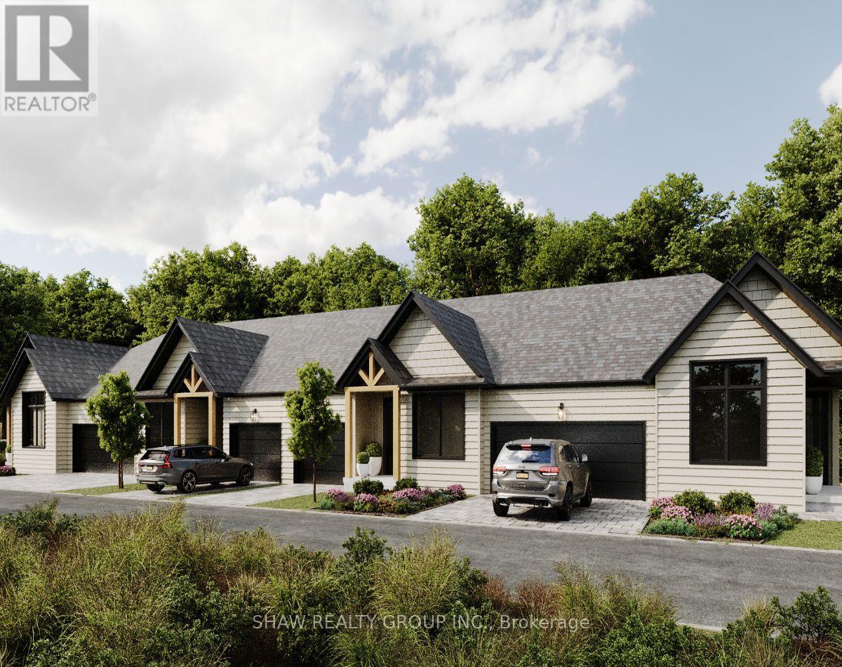 Luxury Golf Course Townhome at Deerhurst Highlands Experience Muskoka living at its finest in this brand-new luxury bungalow townhome, perfectly positioned backing onto the prestigious Deerhurst Highlands Golf Course. This rare end-unit offers the perfect blend of privacy, elegance, and convenience. Featuring a spacious double-car garage, an inviting open-concept layout, and a covered rear deck with serene golf course views, this home is designed for both relaxation and entertaining. The walkout lower level provides endless possibilities for additional living space, a recreation area, or guest quarters. Unlike typical condo towns, these units offer the unique benefit of private, backyard ownership-ideal for outdoor living, gardening, or simply enjoying Muskokas natural beauty. Located within minutes of Huntsvilles vibrant shops, dining, and waterfront, and surrounded by year-round recreation at Deerhurst Resort, this residence offers the ultimate combination of low-maintenance condo living and the freedom of private outdoor space. Whether as a year-round residence or seasonal retreat, this luxury townhome delivers on lifestyle, location, and lasting value. (id:48254)