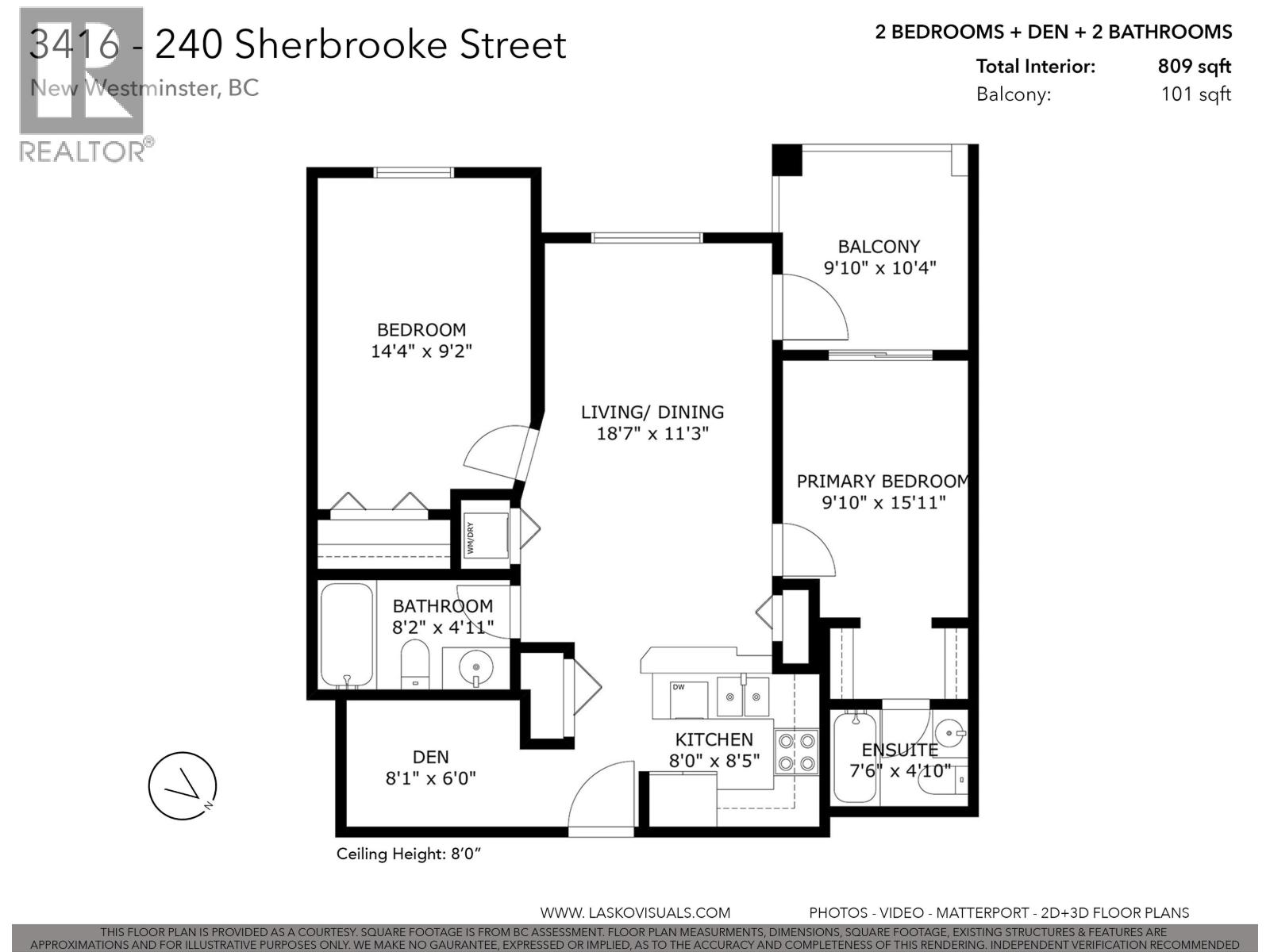 3416 240 Sherbrooke Street, New Westminster, British Columbia  V3L 3M2 - Photo 5 - R3053128