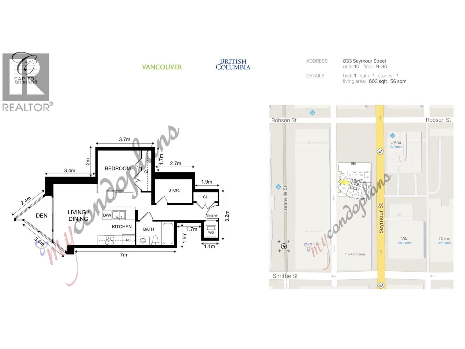 1210 833 Seymour Street, Vancouver, British Columbia  V6B 0G4 - Photo 2 - R3055795