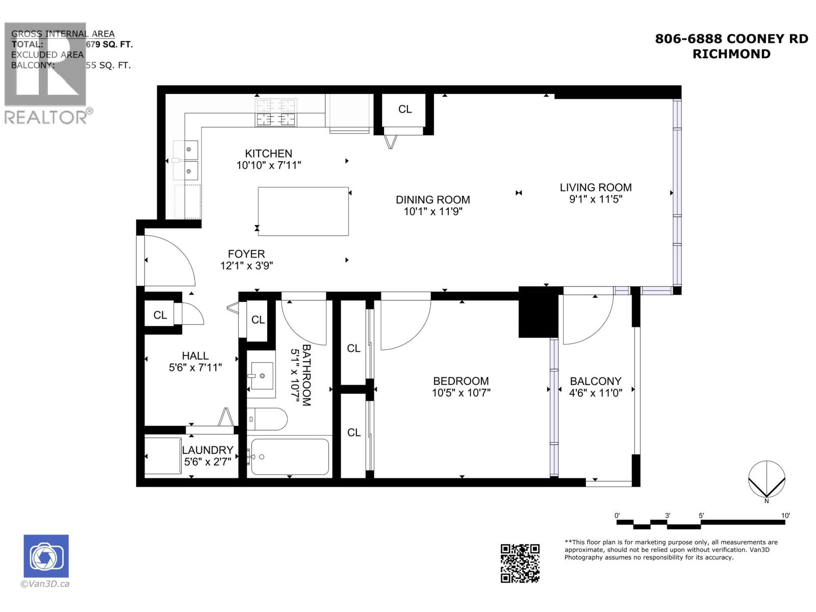 806 6888 Cooney Road, Richmond, British Columbia  V6Y 0E1 - Photo 17 - R3042955