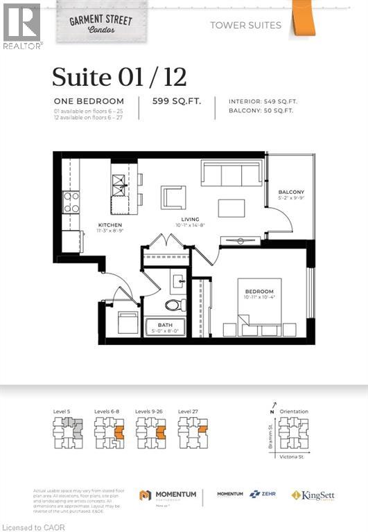 108 Garment Street Unit# 1501, Kitchener, Ontario  N2G 3B2 - Photo 3 - 40776848