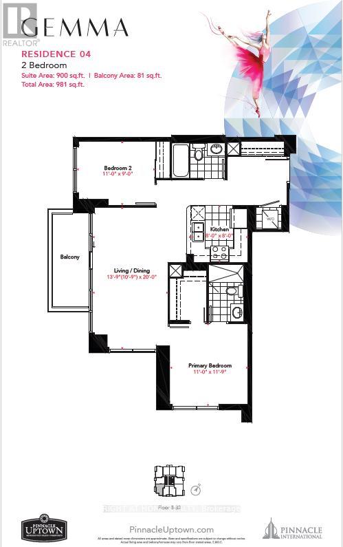 1804 - 15 Watergarden Drive, Mississauga, Ontario  L5R 0H4 - Photo 2 - W12453009