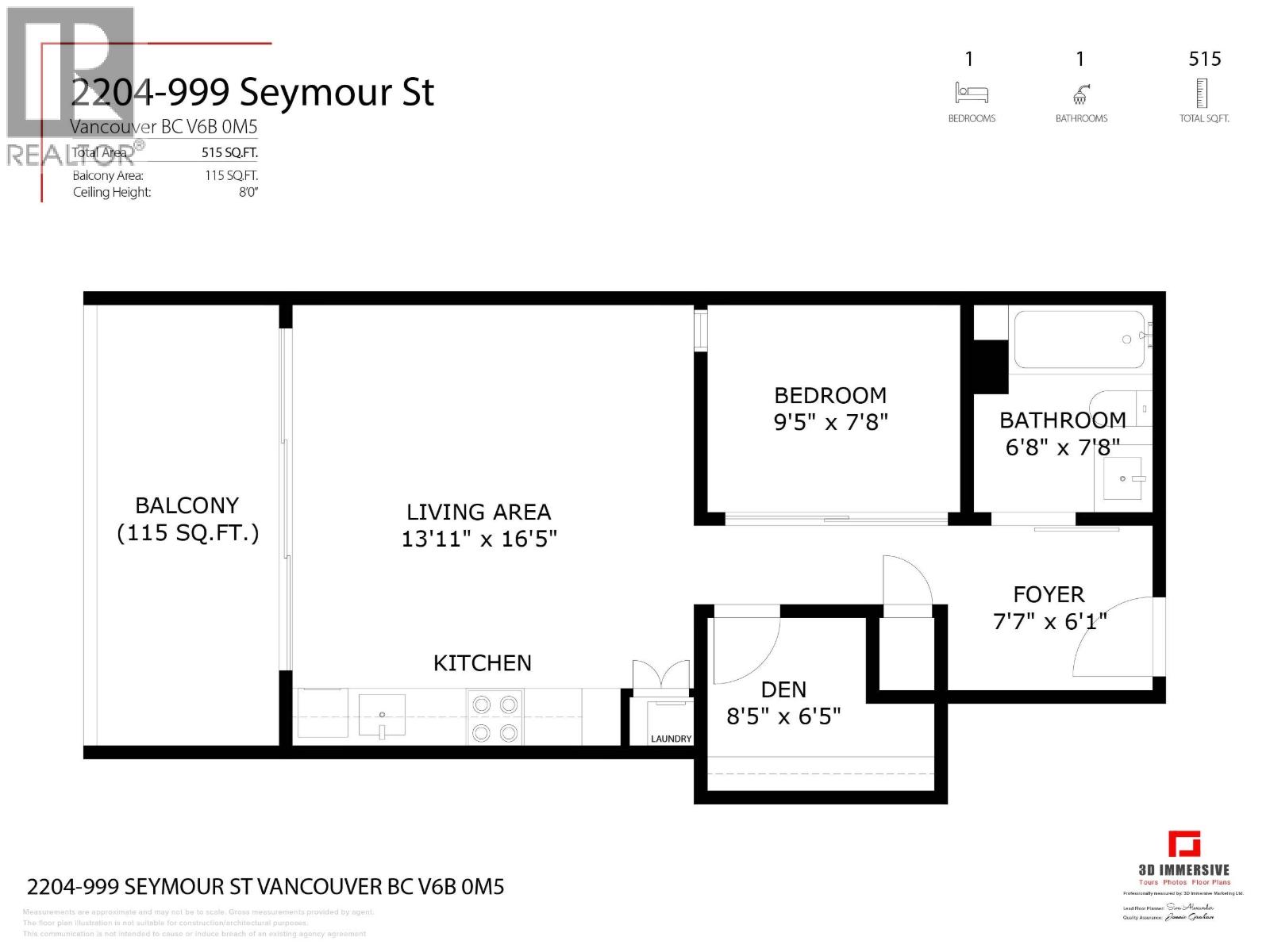 2204 999 Seymour Street, Vancouver, British Columbia  V6B 0M5 - Photo 13 - R3056945
