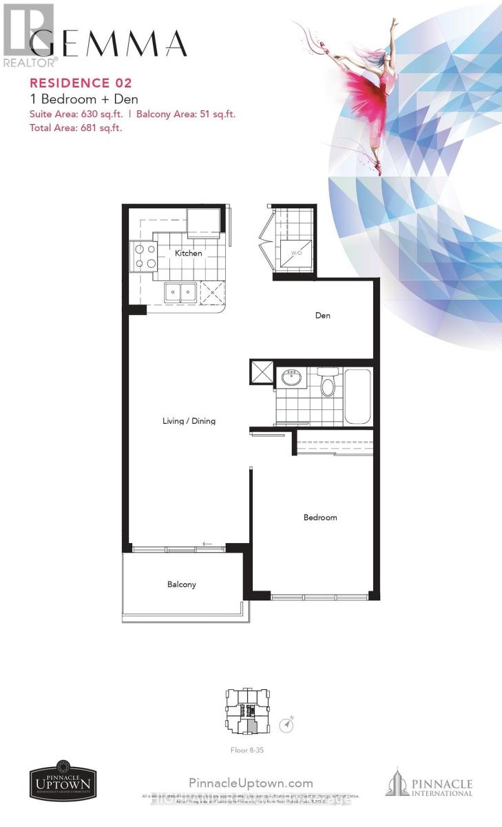 2502 - 15 Watergarden Drive, Mississauga, Ontario  L5R 0H4 - Photo 4 - W12457966