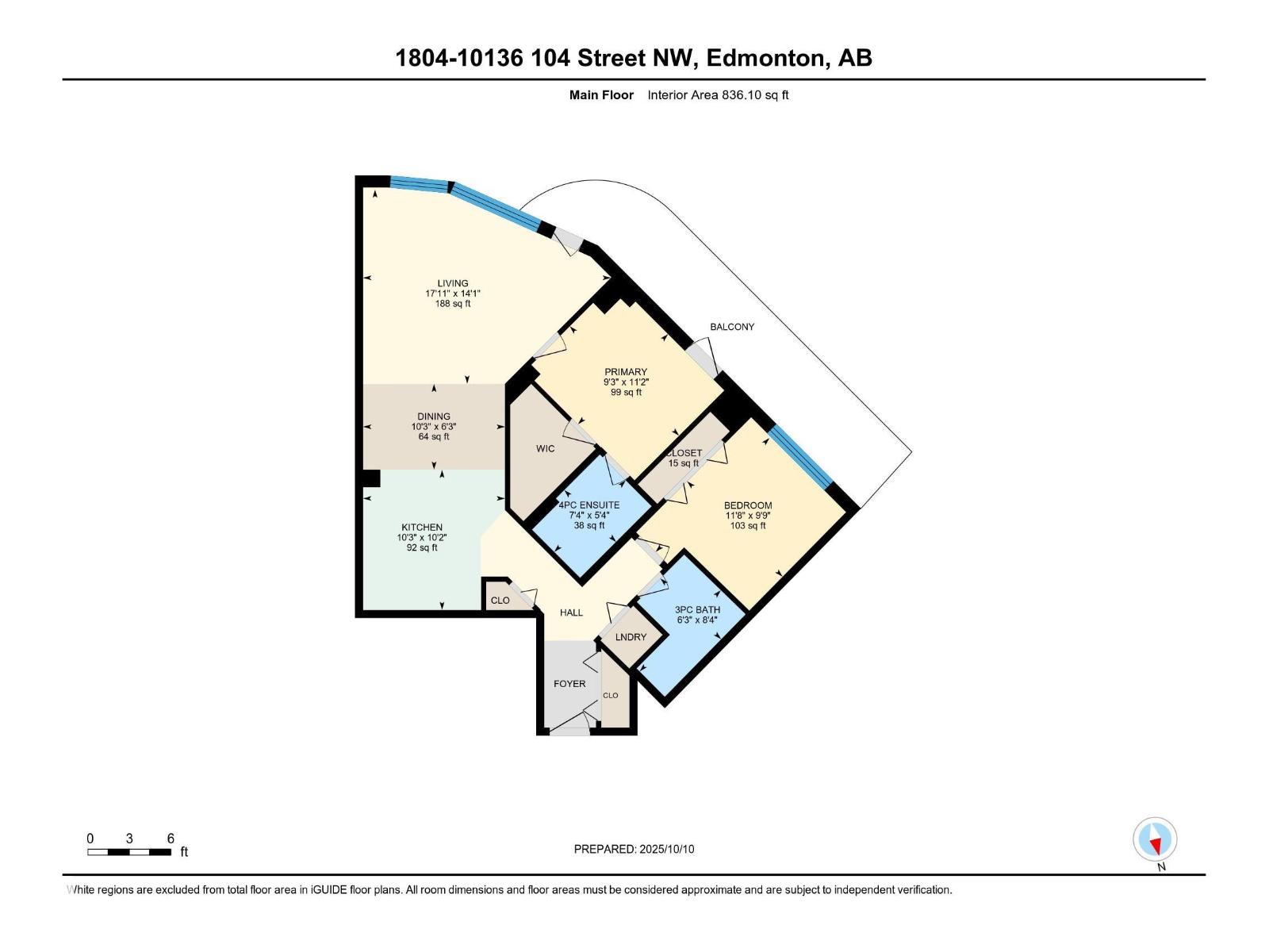 #1804 10136 104 St Nw, Edmonton, Alberta  T5J 0B5 - Photo 3 - E4461829