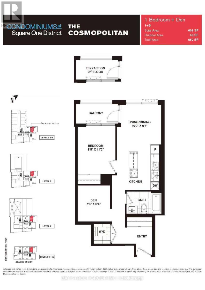 402 - 395 Square One Drive, Mississauga, Ontario  L5B 0P6 - Photo 3 - W12459435