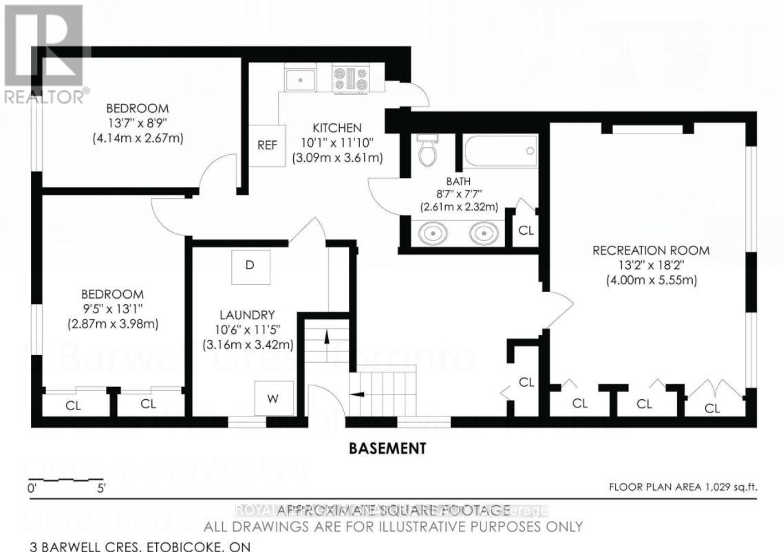Bsmt - 3 Barwell Crescent, Toronto, Ontario  M9W 2W4 - Photo 11 - W12459701