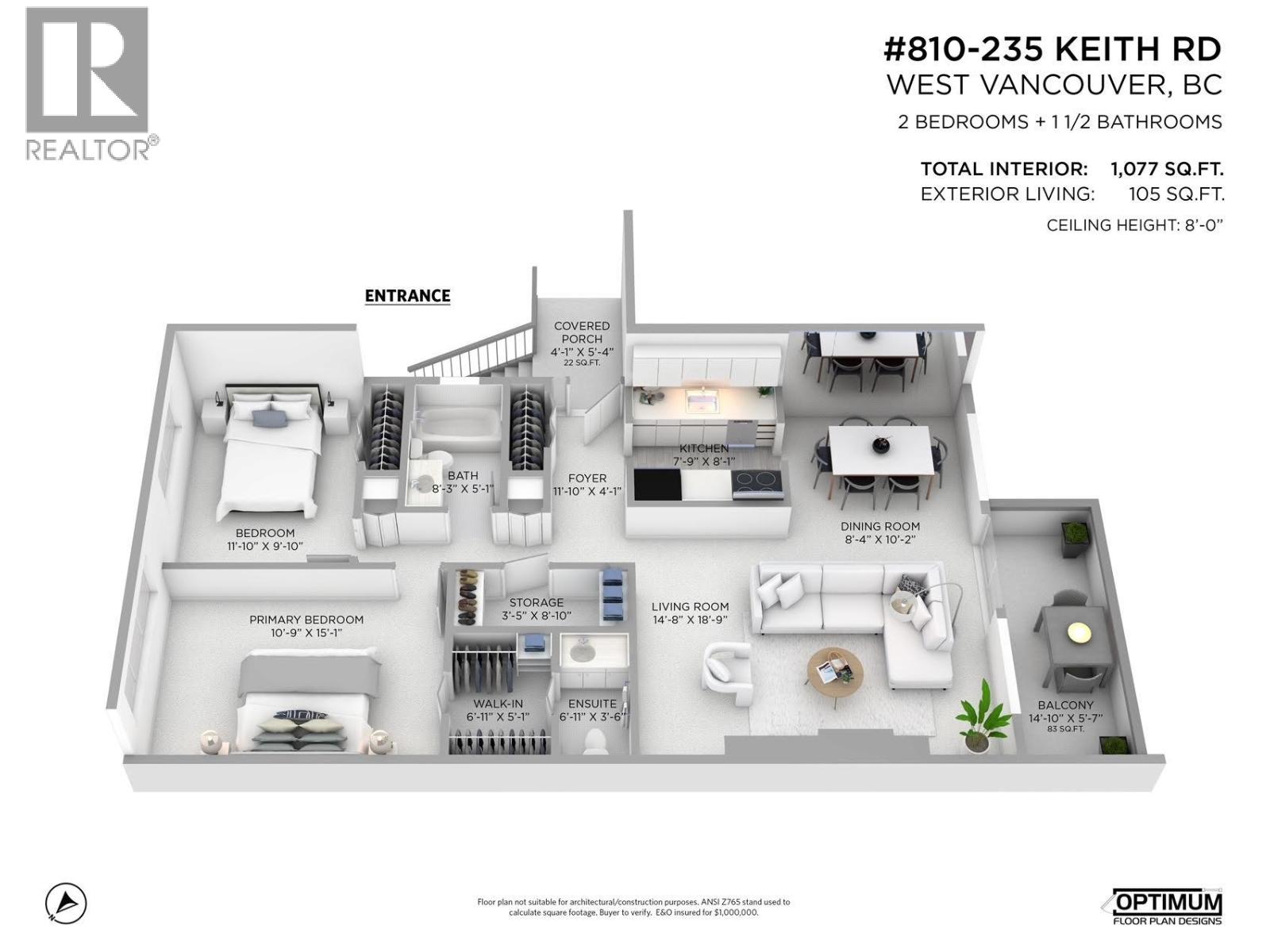 810 235 Keith Road, West Vancouver, British Columbia  V7T 1L5 - Photo 3 - R3058346