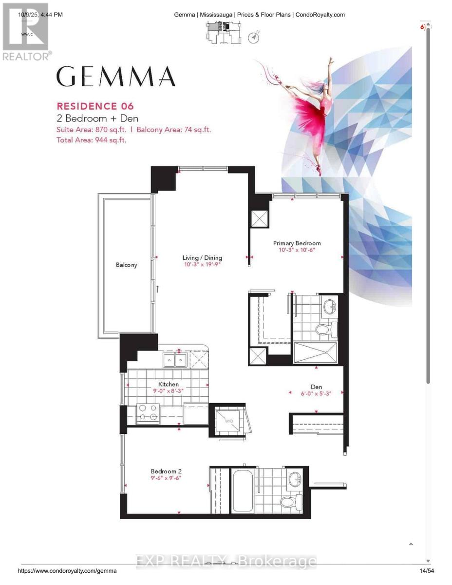1906 - 15 Watergarden Drive, Mississauga, Ontario  L5R 0H4 - Photo 2 - W12469358