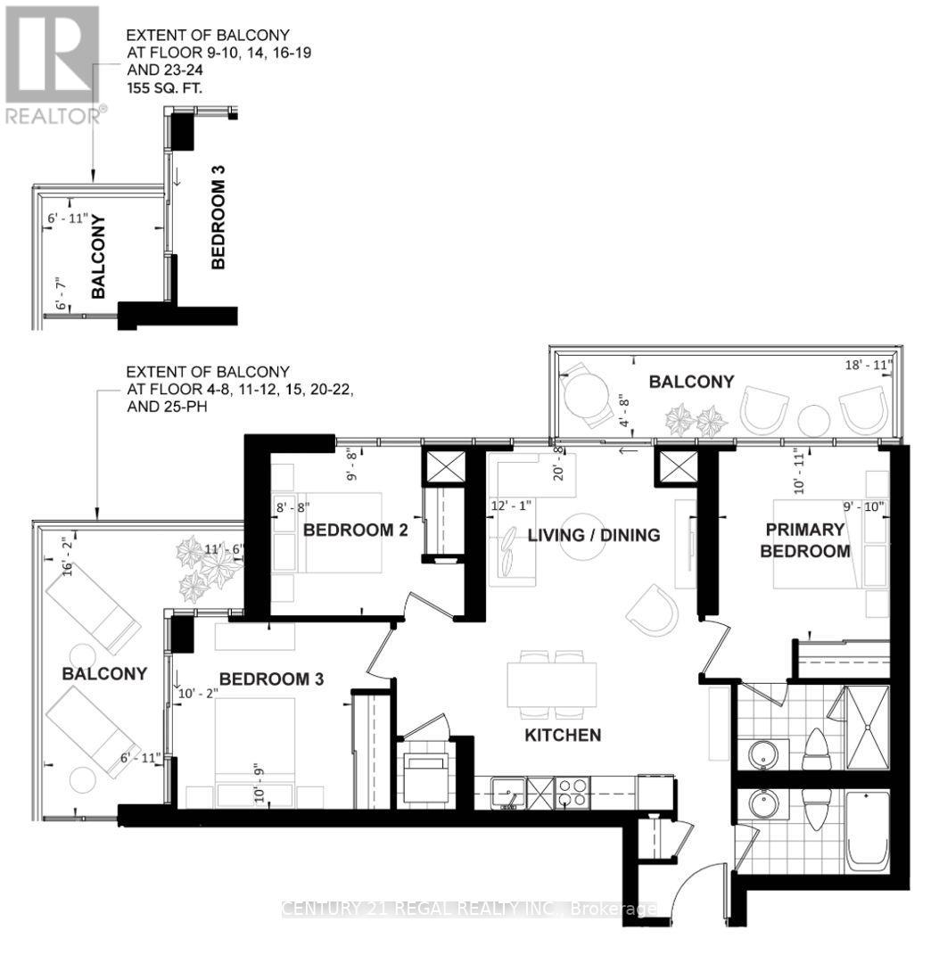 1006 - 2545 Simcoe Street N, Oshawa, Ontario  L1L 0W3 - Photo 2 - E12479649