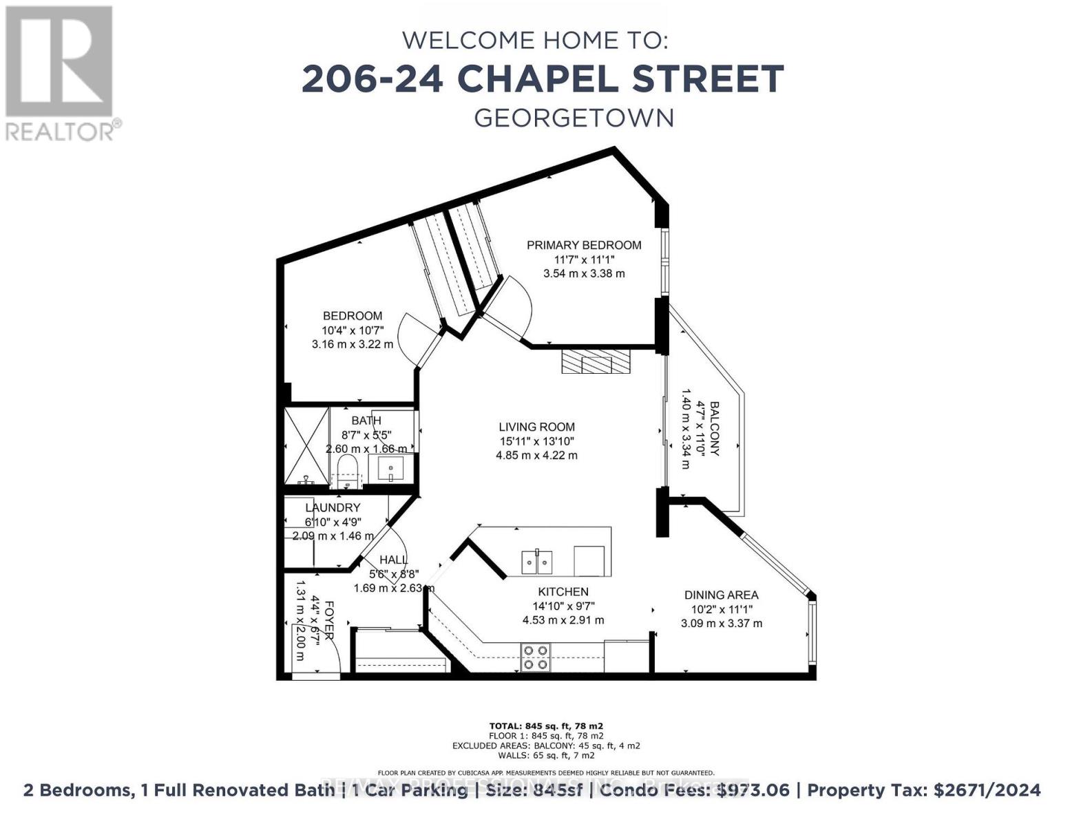 206 - 24 Chapel Street, Halton Hills, Ontario  L7G 6A7 - Photo 11 - W12376220