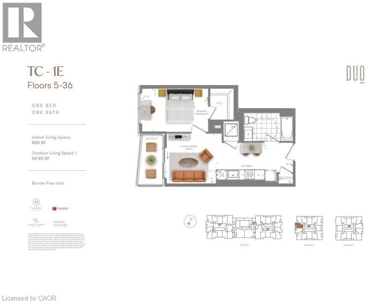 25 Wellington Street S Unit# 1105, Kitchener, Ontario  N2G 0G5 - Photo 5 - 40781035