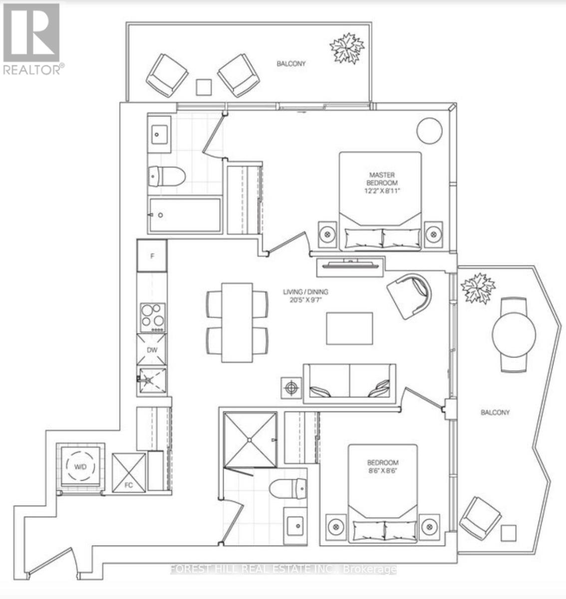 1205s - 110 Broadway Avenue, Toronto (Mount Pleasant West), Ontario  M4P 1V7 - Photo 13 - C12487402