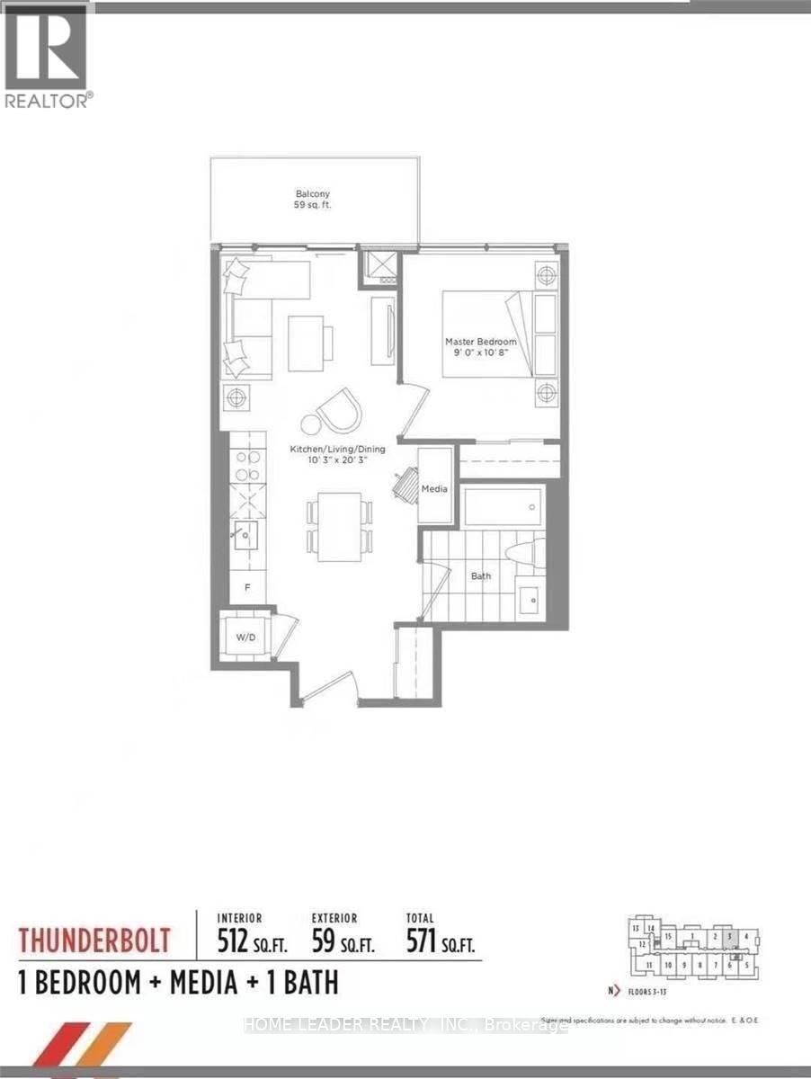 803 - 10 De Boers Drive, Toronto, Ontario  M3J 0H1 - Photo 16 - W12500282