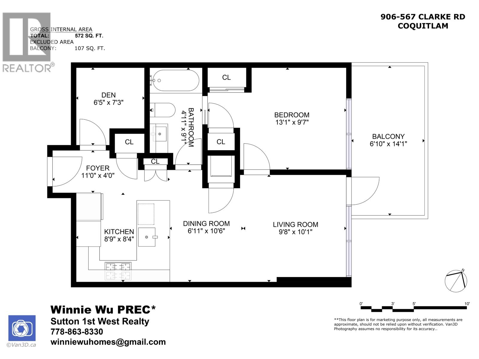 906 567 Clarke Road, Coquitlam, British Columbia  V3J 0K7 - Photo 2 - R3062729