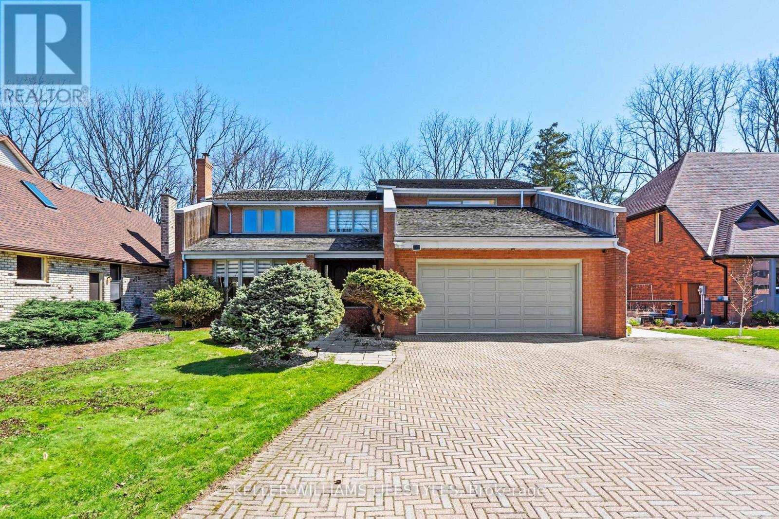 Step into refined living at 1330 Sprucedale Avenue, an architect-designed executive home in North London's prestigious Stoney Creek Meadows. Backing onto a peaceful forest and surrounded by natural beauty, this impressive 4,824 sq. ft. residence (above grade) offers a rare blend of grand scale, sophisticated finishes, and room to grow.The moment you enter, you're greeted by a striking brass-and-glass staircase that sets the tone for what's to come. The main floor features oversized principal rooms, a dedicated home office, and a designer kitchen and bar by Bielmann Kitchens, complete with statement gold accent tiles, rich cabinetry, and a seamless flow into a breakfast room and sunroom that overlook the trees. Three fireplaces create warmth and character throughout.Upstairs, the expansive primary retreat boasts tranquil views of the woods, a spa-worthy 6-piece ensuite, and walk-in closets. Each additional bedroom offers comfort and functionality, with two featuring ensuite or semi-ensuite access.But the real magic happens downstairs. Entertain like never before in a full party lounge complete with hardwood flooring, a stage, mirrored wall, disco lighting, fireplace, and a dedicated dance floor. Theres also a cedar sauna with shower, a private billiards/pool room, guest suite, and bath, ideal for hosting, relaxing, or multi-generational living.The backyard delivers peaceful privacy with a raised deck, patio, and uninterrupted forest views. Minutes to top schools, parks, shopping, and nature trails, this home offers flexible possession and unforgettable first impressions. (id:48254)