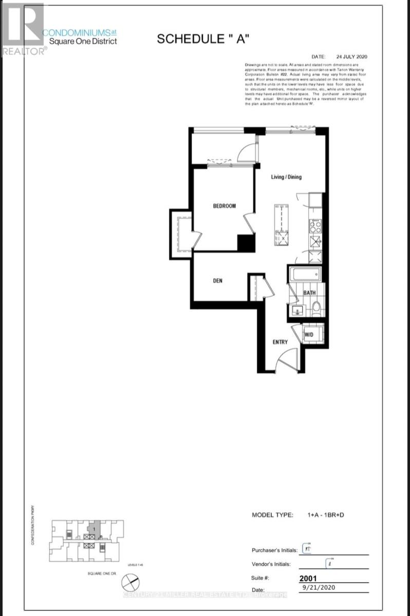 2001 - 395 Square One Drive, Mississauga, Ontario  L5B 0P6 - Photo 3 - W12506348