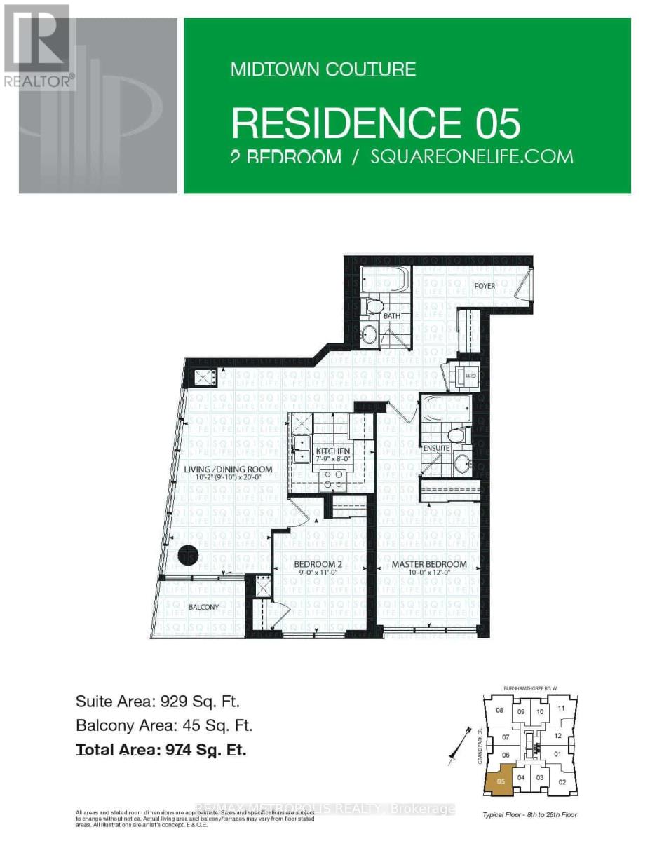 2305 - 3985 Grand Park Drive, Mississauga, Ontario  L5B 0K4 - Photo 22 - W12514274