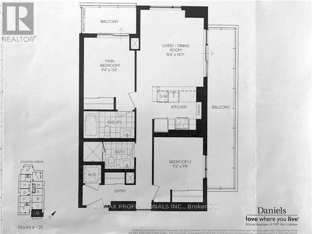 1704 - 2560 Eglinton Avenue W, Mississauga, Ontario  L5M 5R1 - Photo 2 - W12529746