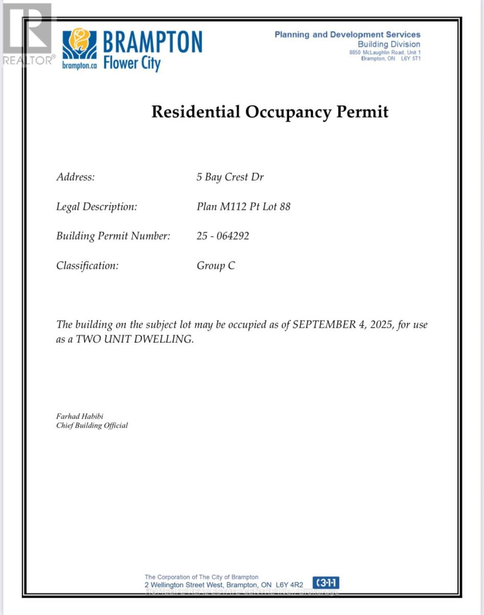 5 Bay Crest Drive, Brampton, Ontario  L6Z 1H5 - Photo 20 - W12532334