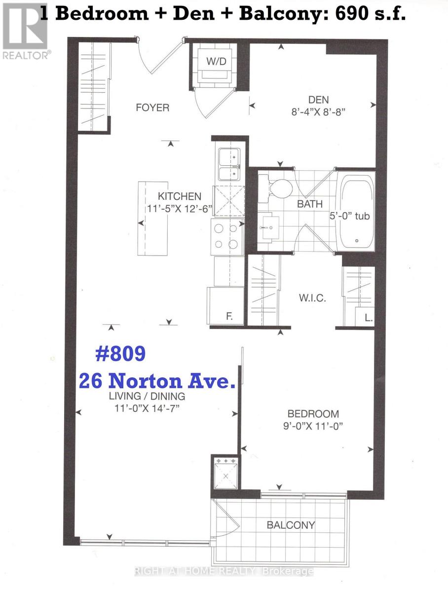 809 - 26 Norton Avenue, Toronto, Ontario  M2N 0H6 - Photo 3 - C12534968