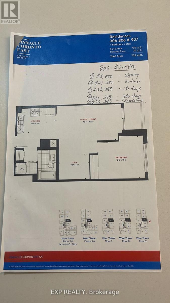 806 - 3260 Sheppard Avenue E, Toronto, Ontario  M1T 3K3 - Photo 11 - E12535388