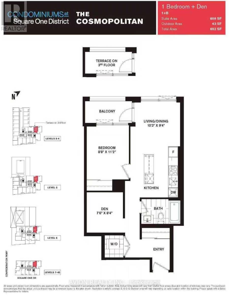 702 - 395 Square One Drive, Mississauga, Ontario  L5B 0P6 - Photo 18 - W12543762